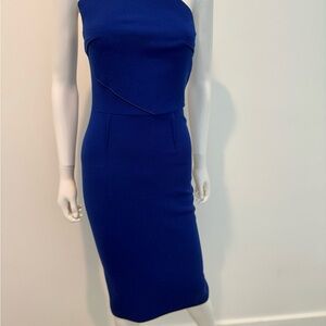 Roland Mouret Blue One-Shoulder Bodycon Dress worn once